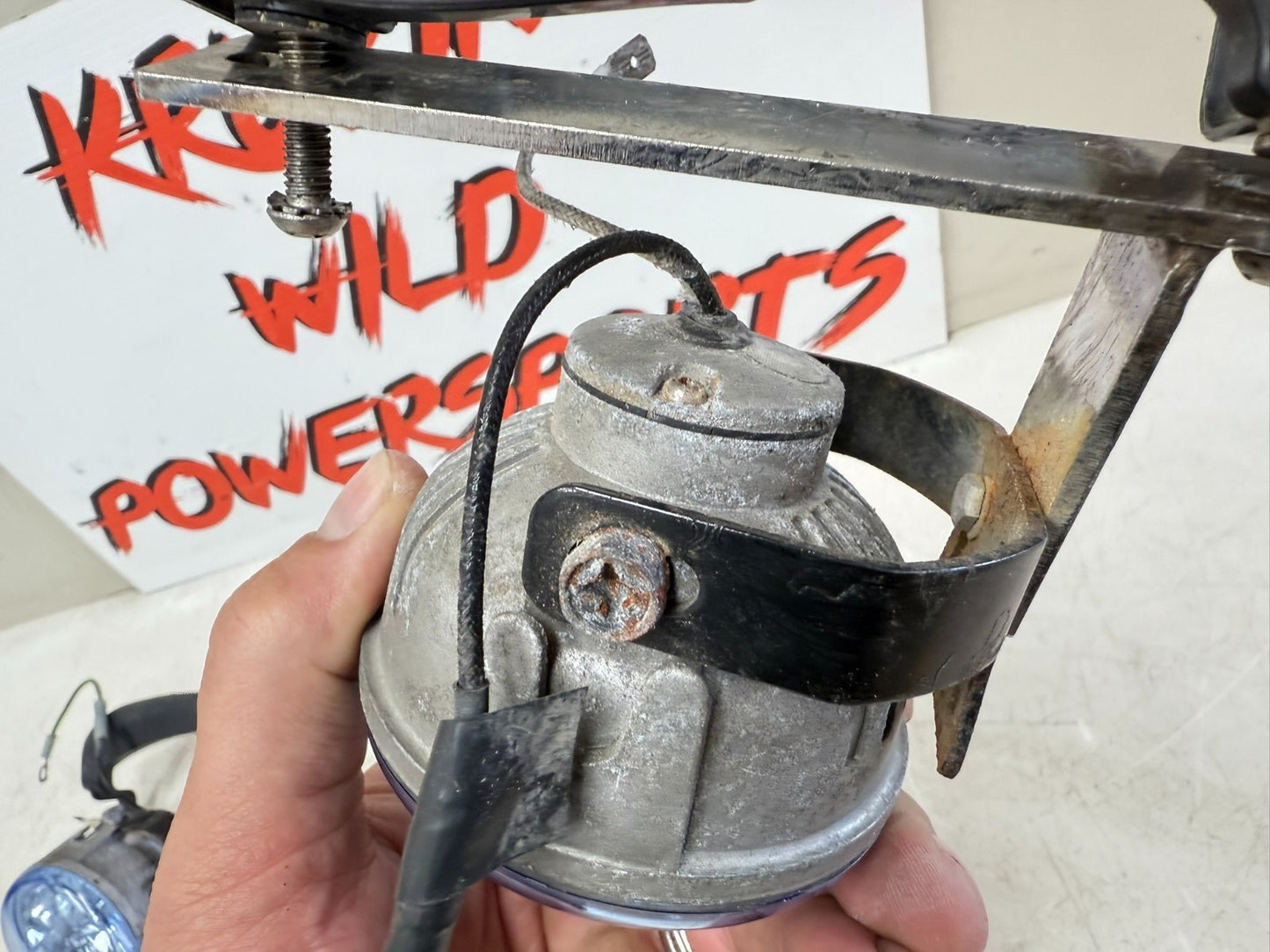 2002 Honda Goldwing GL1800 Fog Light Lamp Right Left Blue Lens w/ Mount Bracket