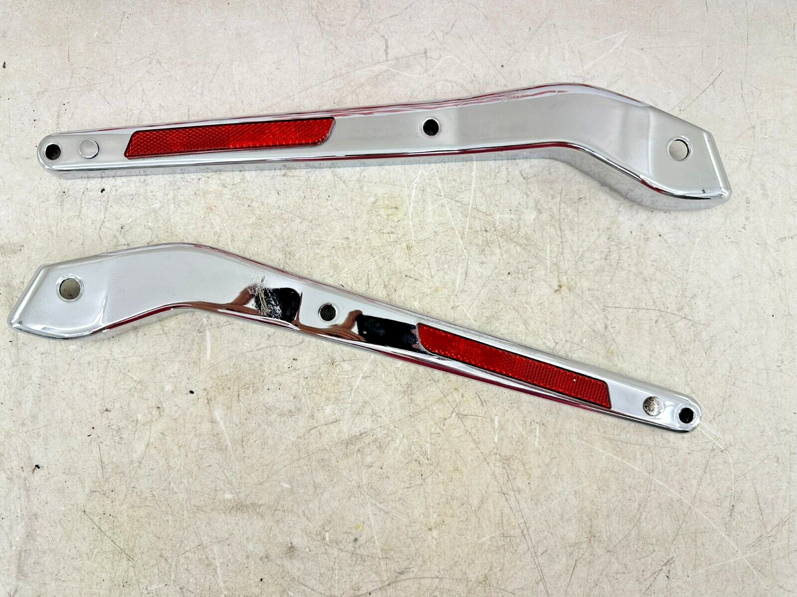 1999 HARLEY DYNA Rear Fender Frame Chrome Strut Arm Bars OEM HD