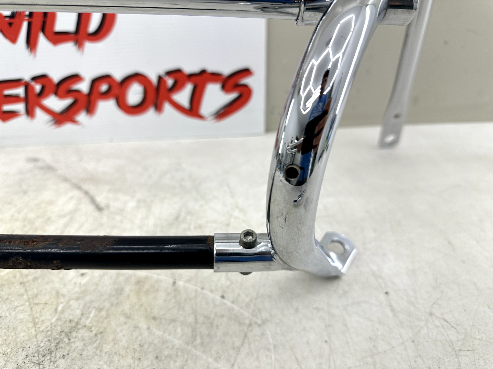 2003 HARLEY ELECTRA GLIDE classic Chrome Saddlebag Bumper Guard Muffler Brackets