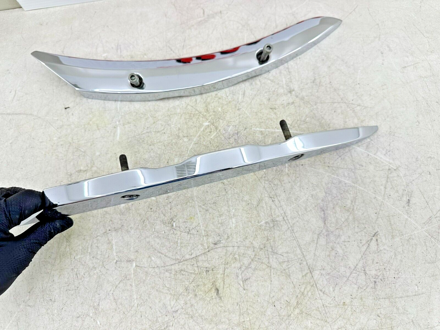 2006 Victory Kingpin Chrome Rear Fender Frame Strut Arm Bars