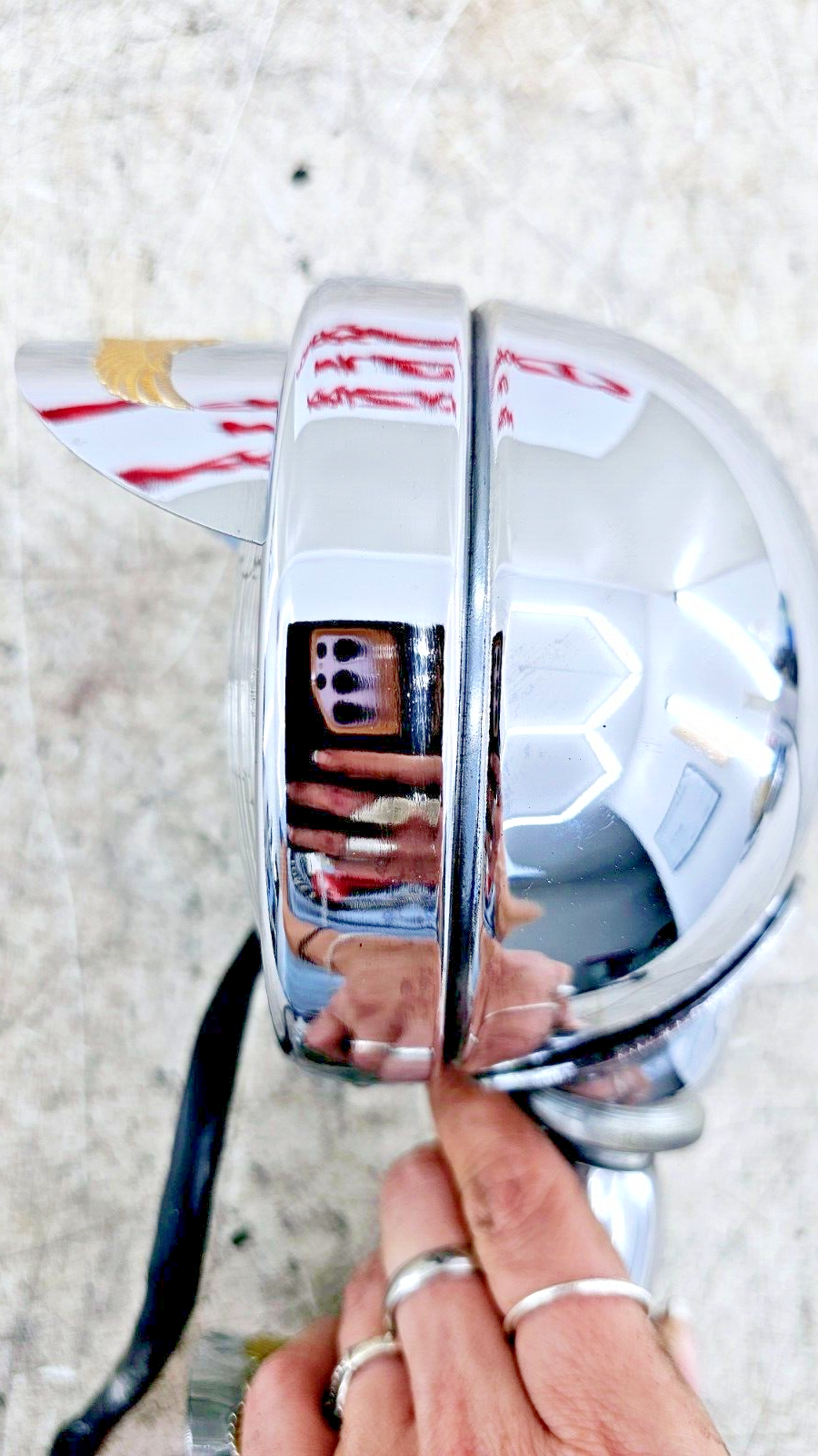 1998 HARLEY FLH ELECTRA GLIDE Fog Highway Turn Signal Light Chrome Housing Eagle