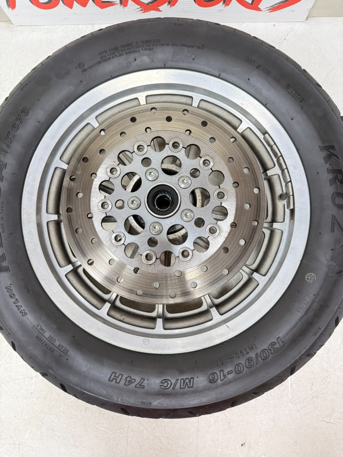 1997 Harley Davidson Sportster Rear Wheel Rim Tire Brake Rotor 13 Spoke 16x3.00