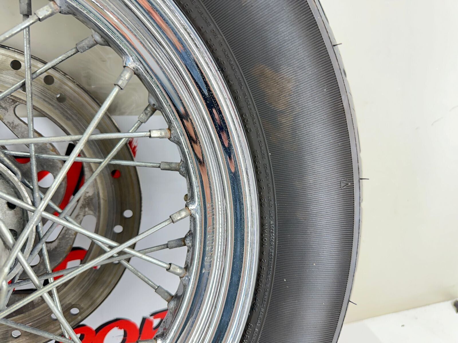 2003 Harley Davidson Sportster 16" Rear Wheel Rim Nice Dunlop D401 Tire