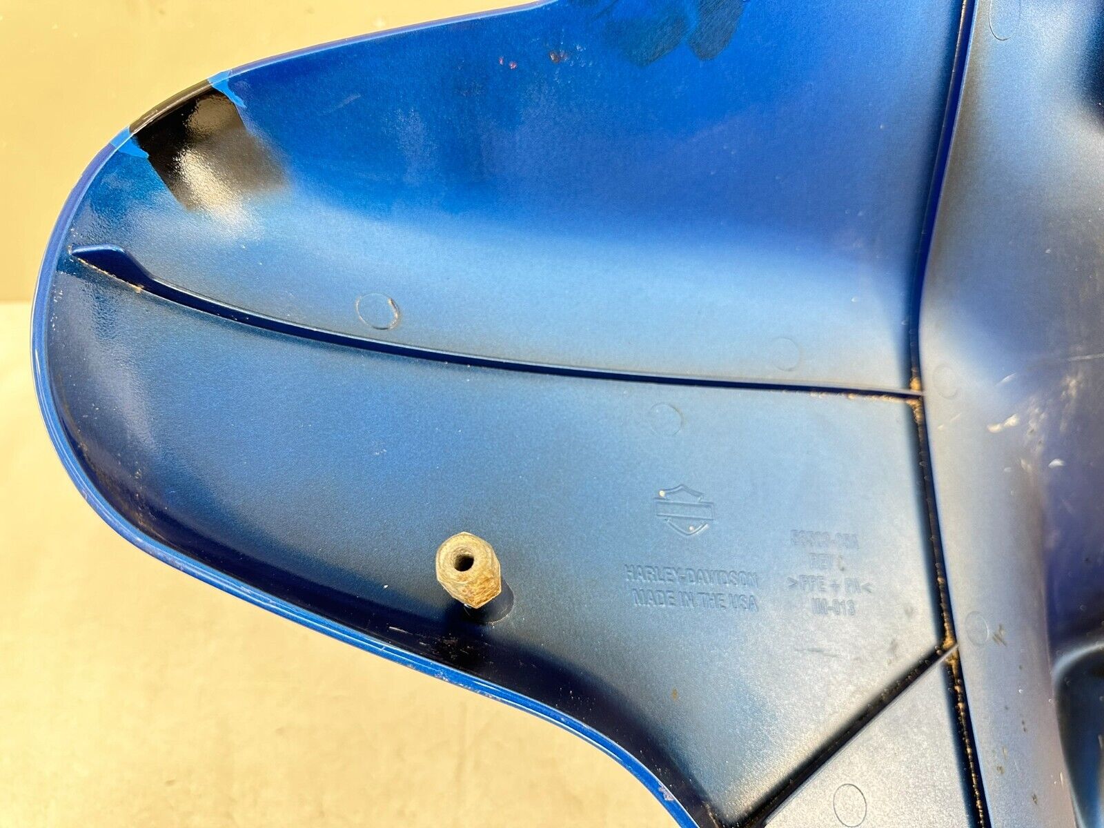 2007 Harley Electra Glide CVO Outer Batwing Fairing Cowl Lightning Blue Pearl