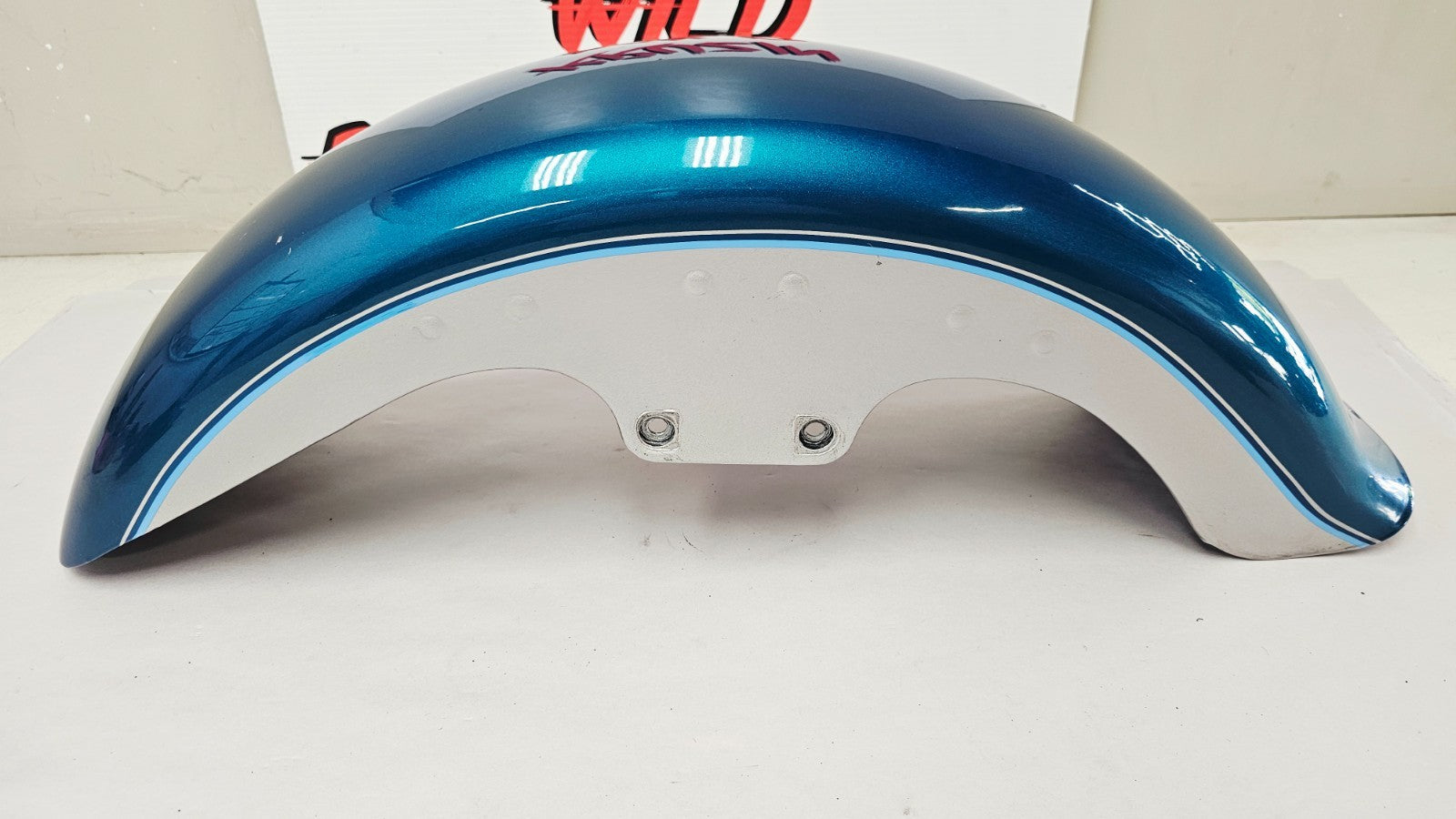 1995 HARLEY SOFTAIL FATBOY OEM Front Fender Aqua Pearl Silver Painted
