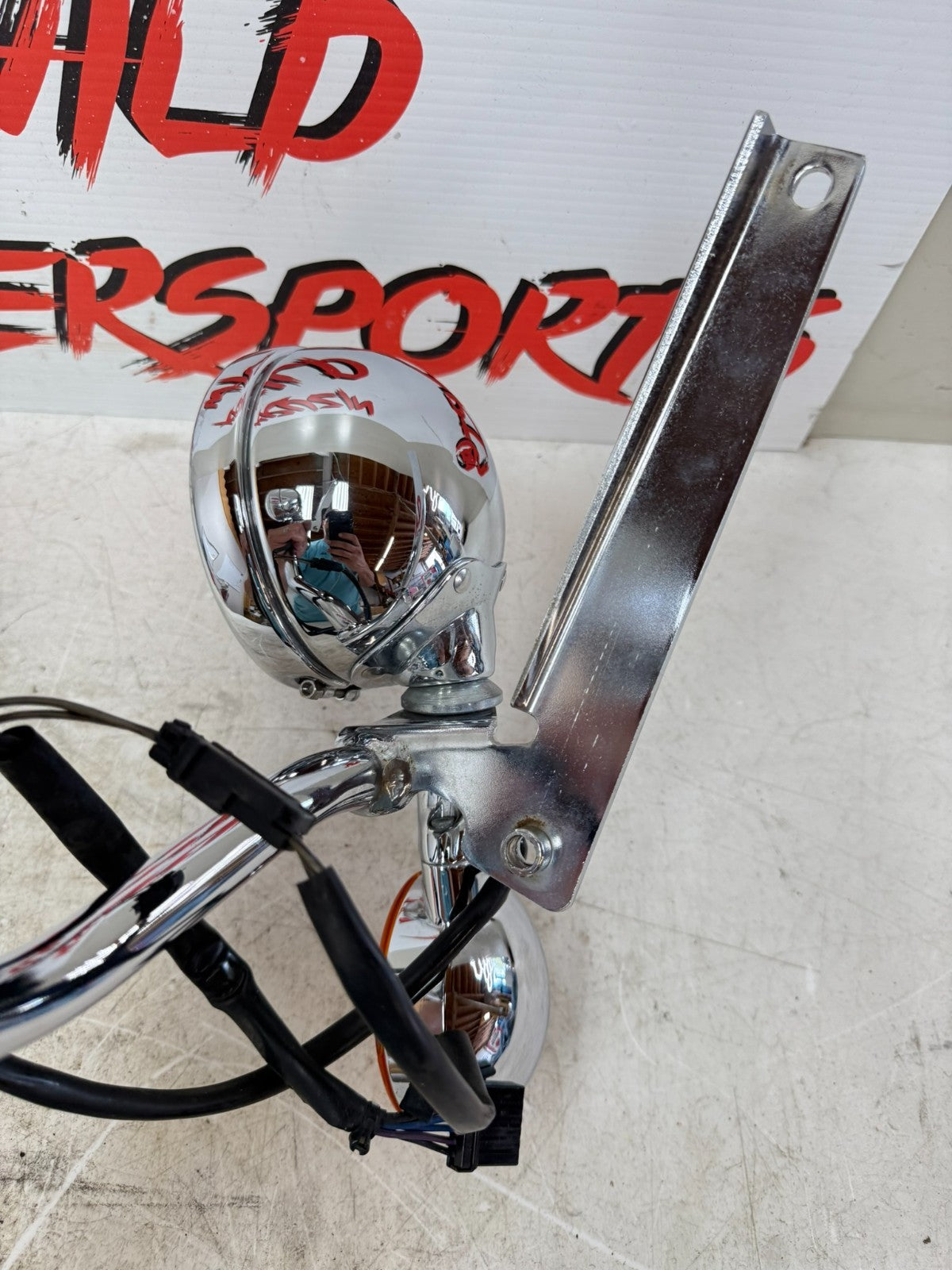 2002 HARLEY SOFTAIL OEM HD Chrome Fog Turn Signal Light Bar