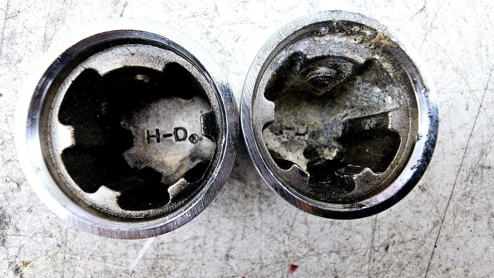 1999 HARLEY DYNA CONVERTIBLE Chrome Front Fork Axle Covers OEM HD