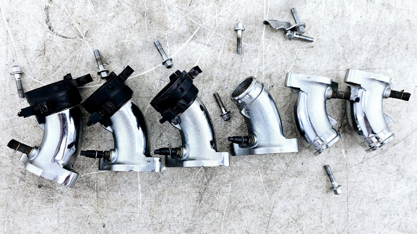 1999 HONDA VALKYRIE INTERSTATE Chrome Carb Carburator Intake Manifolds Boots