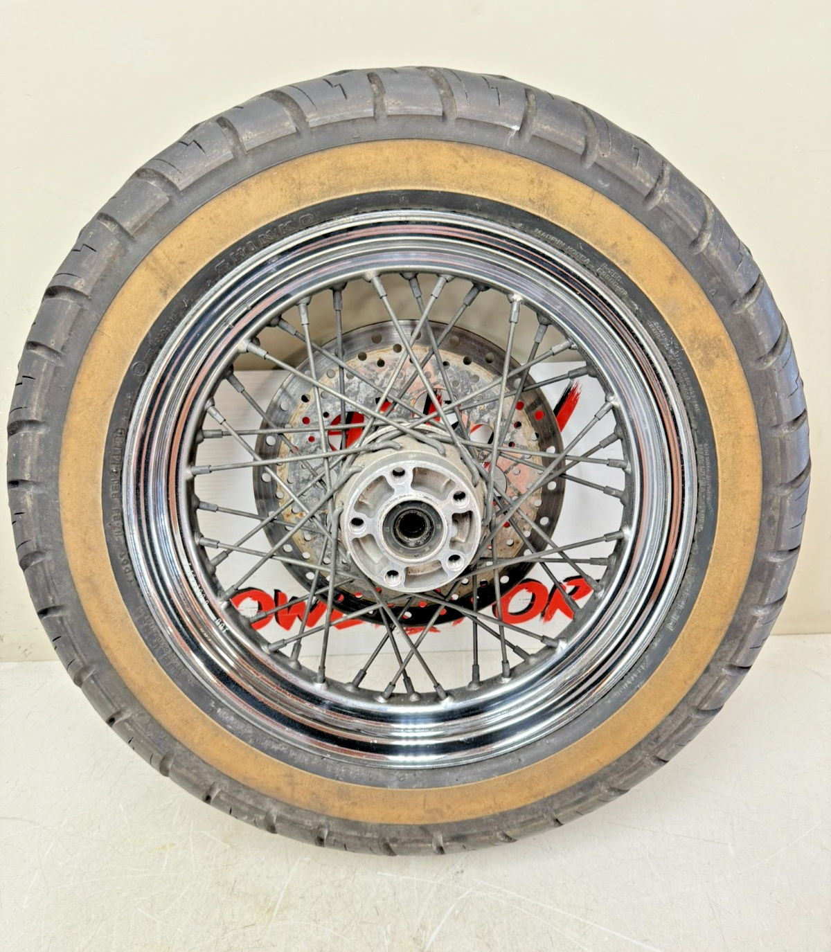 1997 HARLEY DAVIDSON SOFTAIL 16" Rear Wheel  Rim Tire Laced Spoke Brake Rotor