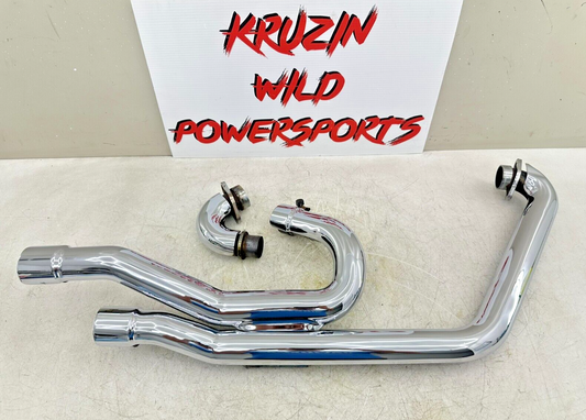 2005 Victory Kingpin Exhaust System Header Head Pipe + Heat Shield