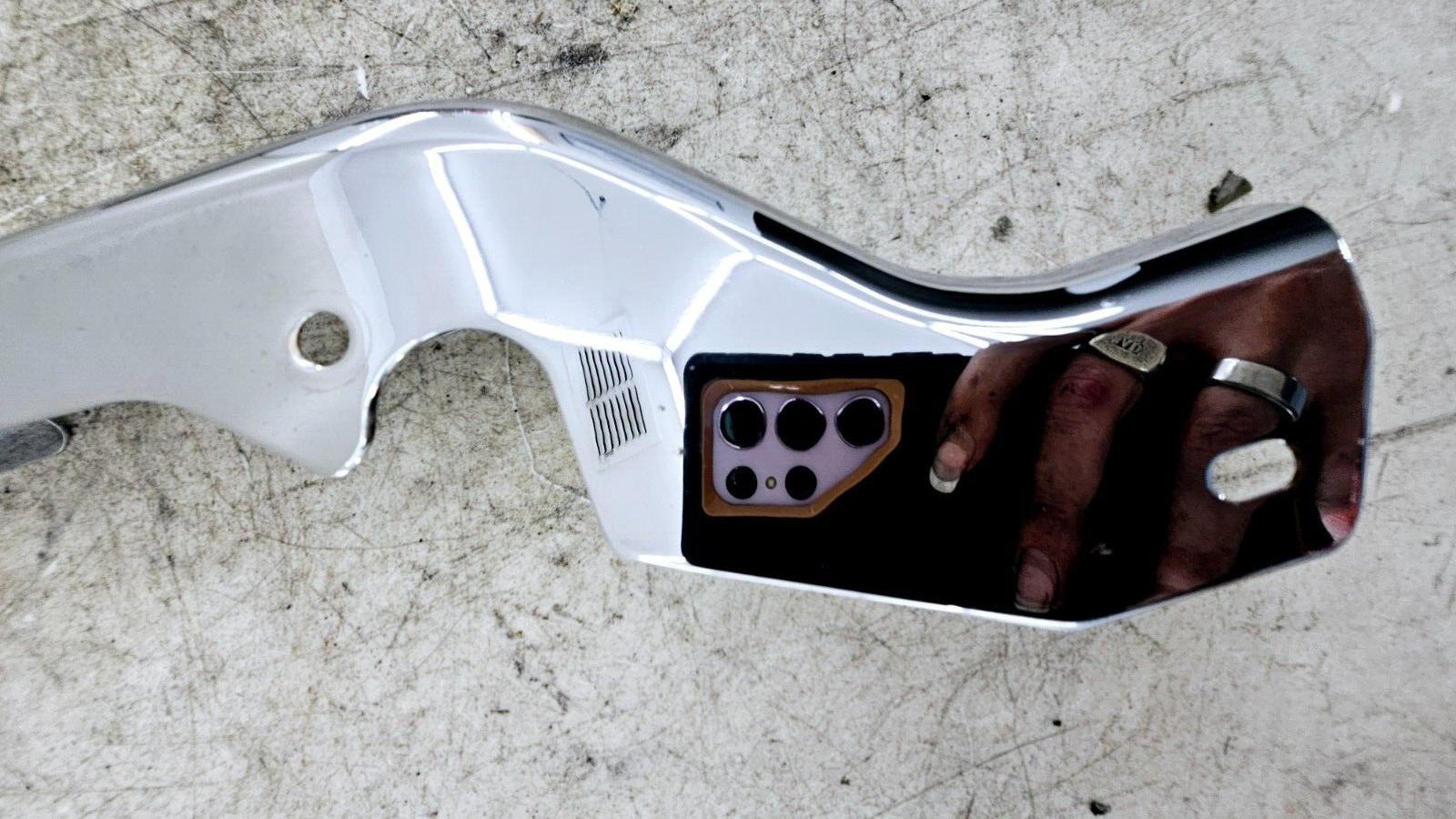 1998 HARLEY FLH ELECTRA GLIDE Chrome Rear Frame Strut Arm Cover Guard