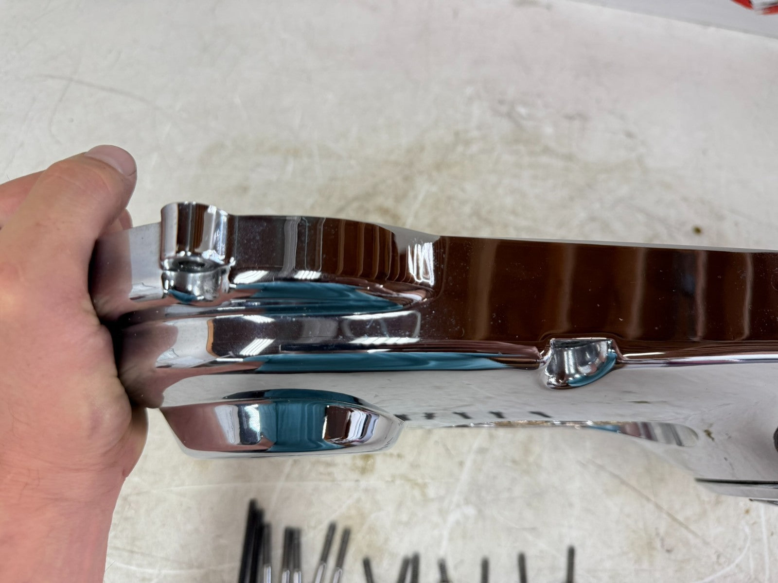2003 HARLEY DYNA WIDE GLIDE Outer Primary Clutch Chrome Cover Live To Ride NICE!