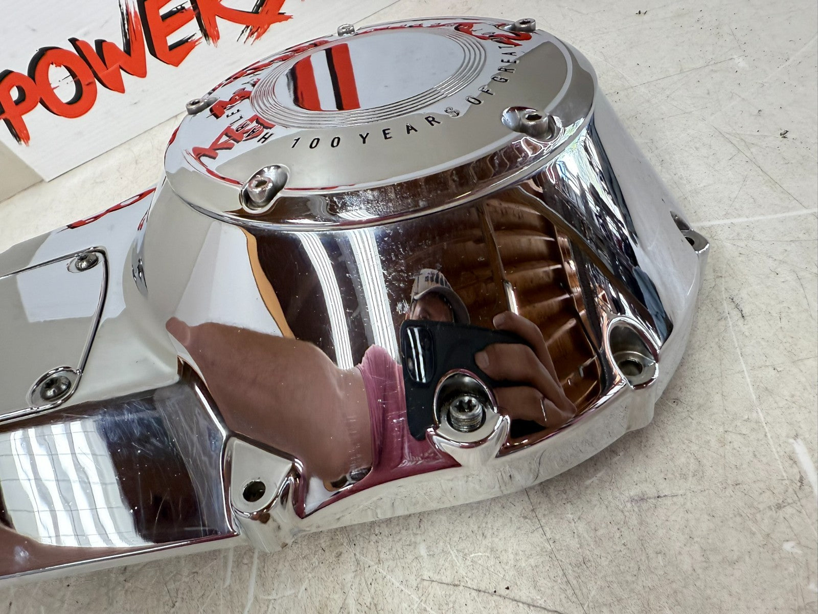 2003 HARLEY ELECTRA GLIDE Outer Primary Clutch Chrome Cover 100 Anniversary