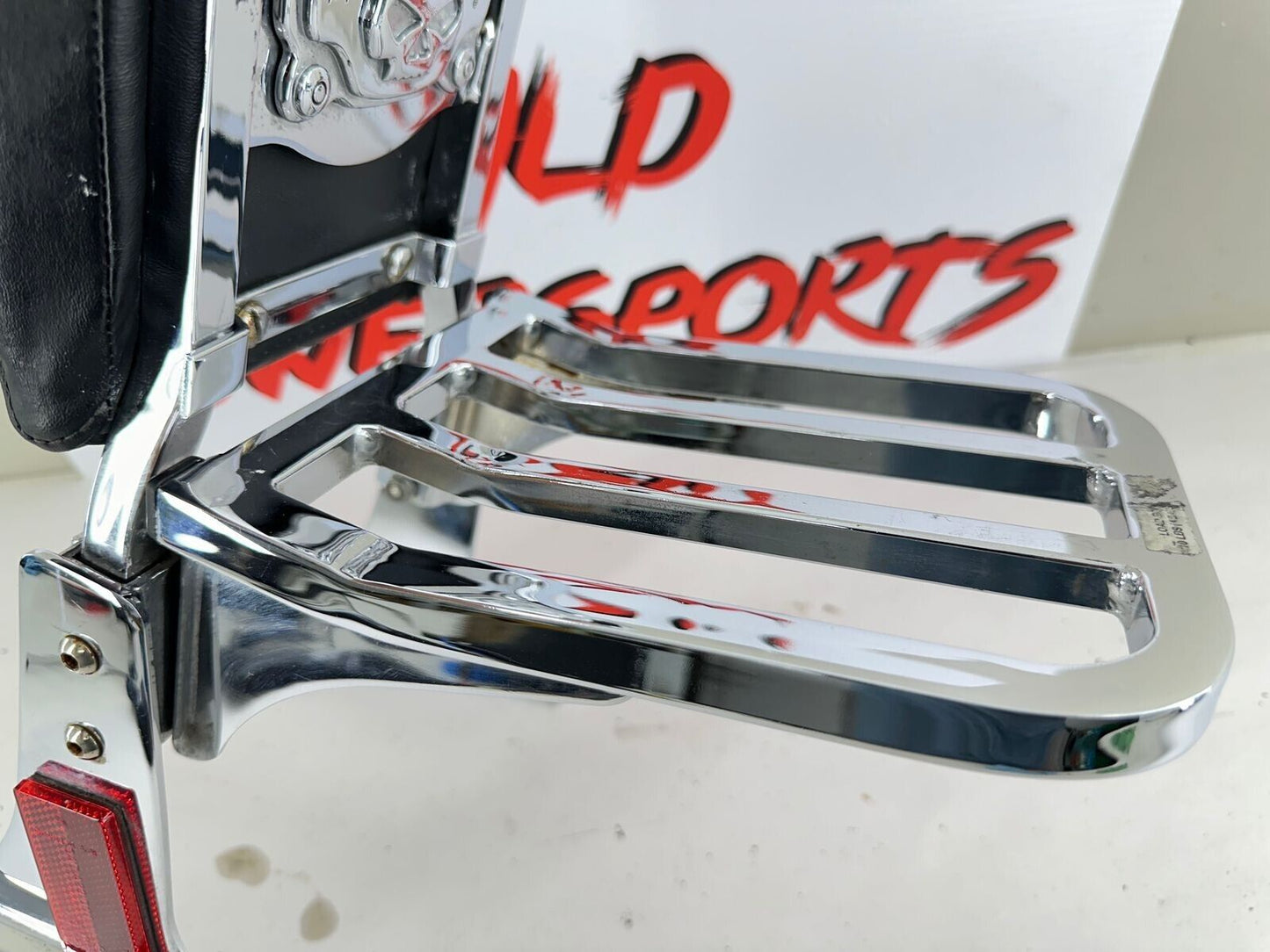 2003 Harley Davidson Sportster Rear Passenger Backrest Sissy Bar + Luggage Rack