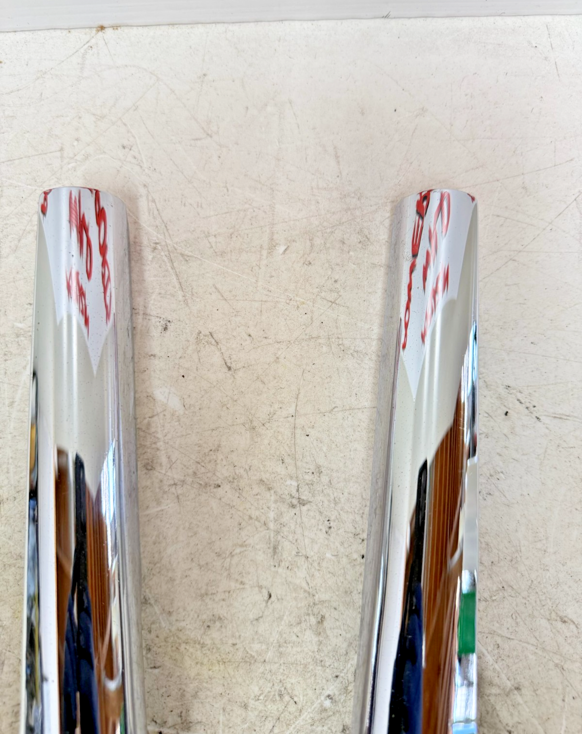 1995 HARLEY FLH ELECTRA GLIDE Rear Fender Frame Strut Arm Chrome Covers