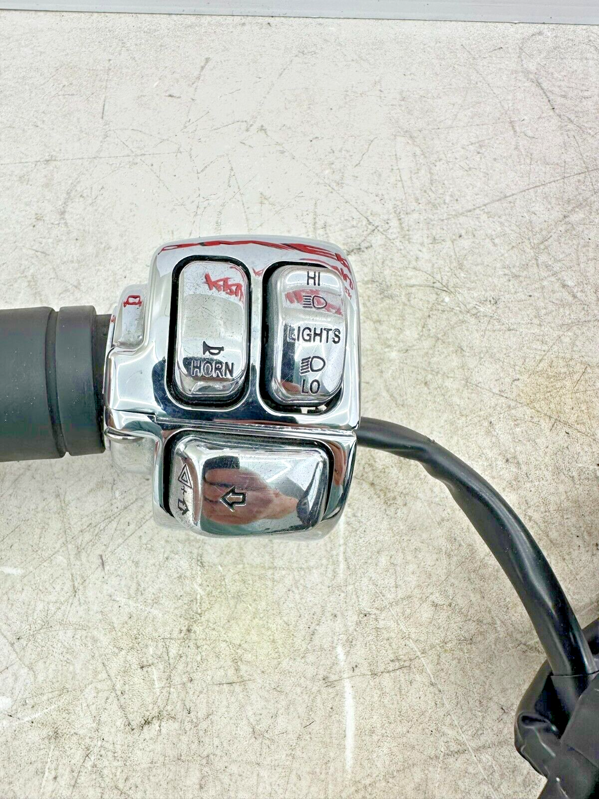 2007 HARLEY SOFTAIL CUSTOM Chrome Switch Housing Buttons Controls Wires Cable