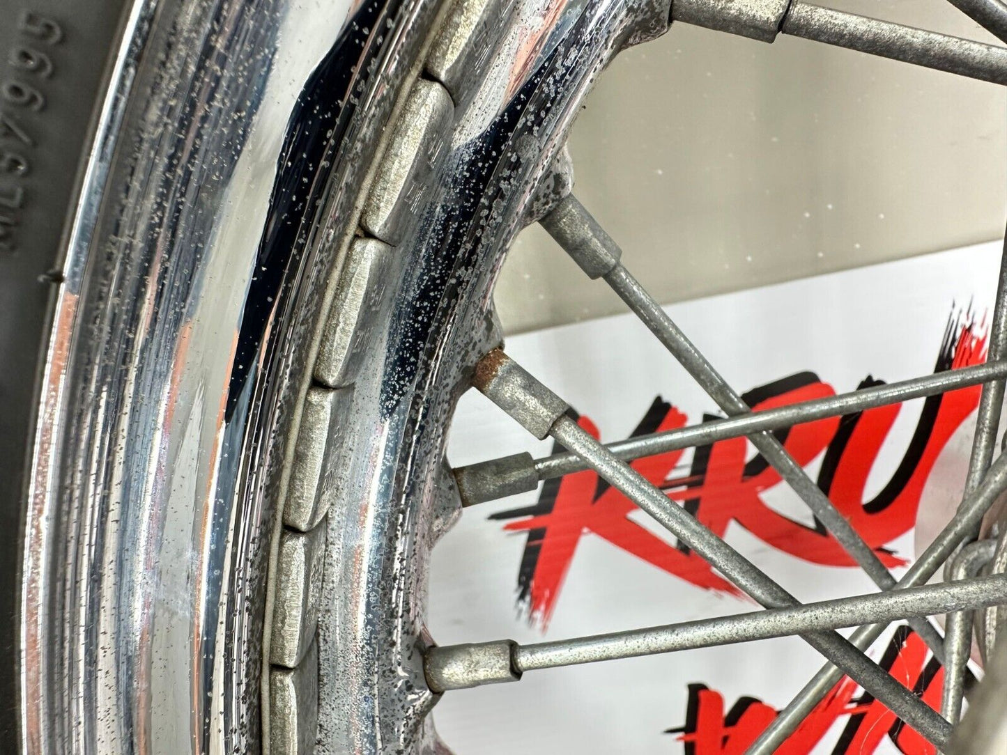 2003 Harley Davidson Sportster 16" Rear Wheel Rim Nice Dunlop D401 Tire