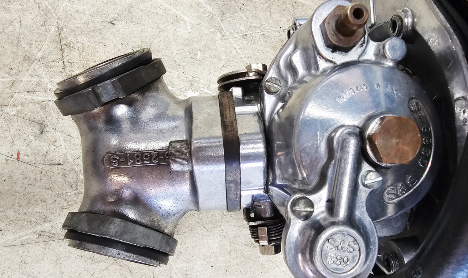 1993 HARLEY SOFTAIL S&S Shorty Carb Carburetor & Intake Air Cleaner Cover