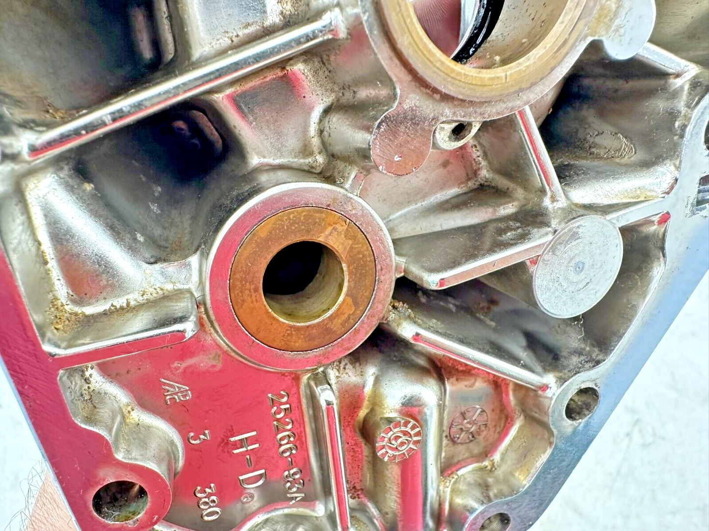 1995 HARLEY SOFTAIL Chrome Engine Motor Right Side Cam Nose Cone Cover 25266-93A