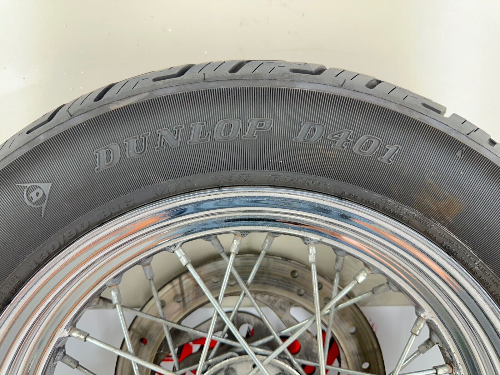 2003 Harley Davidson Sportster 16" Rear Wheel Rim Nice Dunlop D401 Tire
