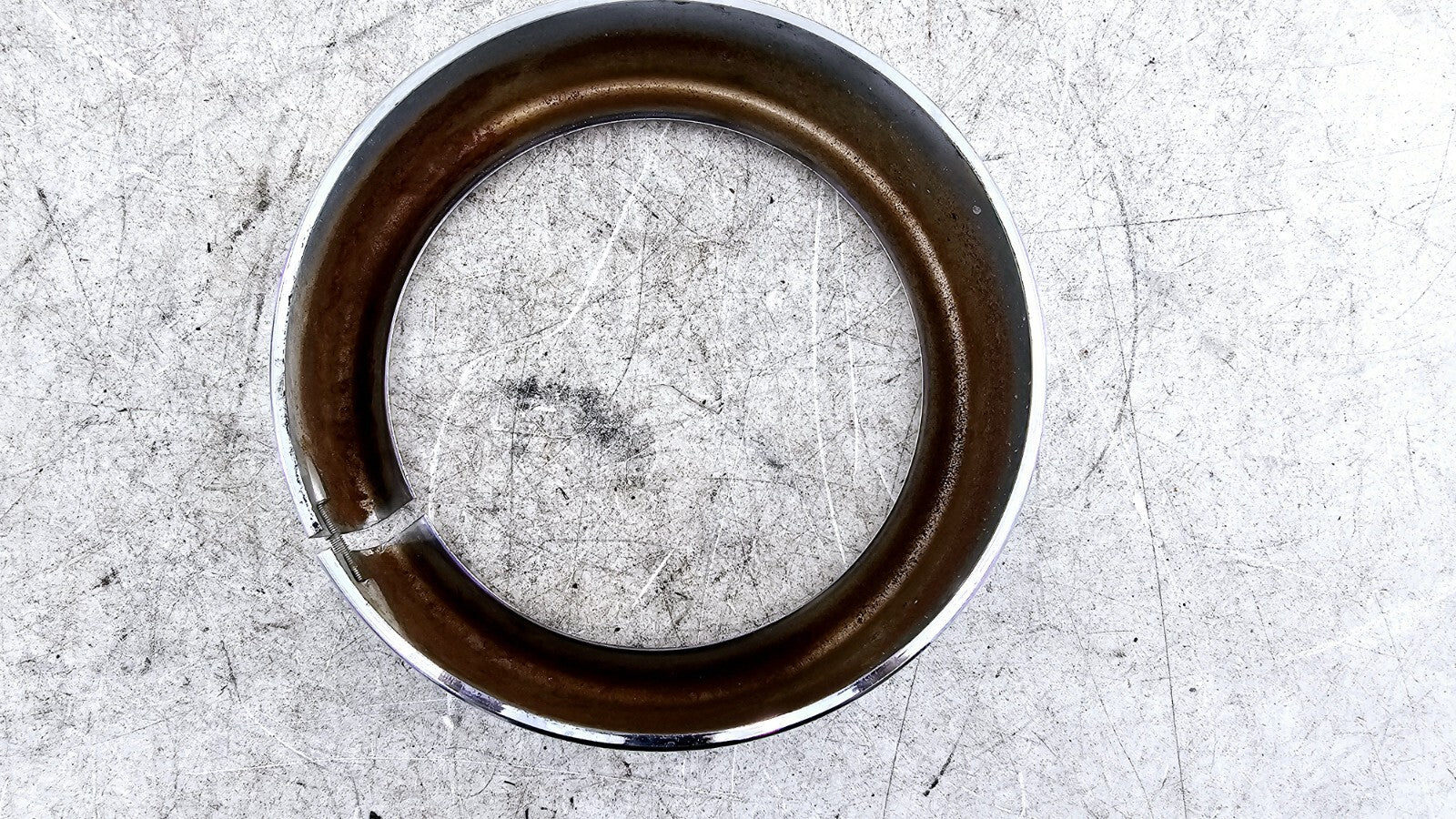 1998 HARLEY FLH ROADKING Headlight Chrome Trim Ring Cover + MTG Bracket