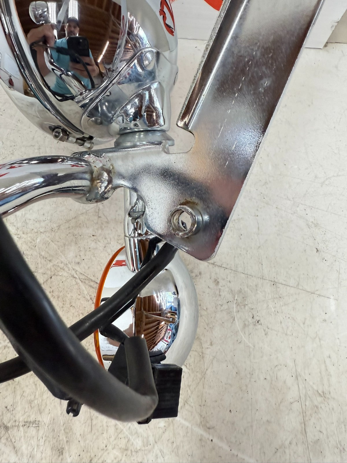 2002 HARLEY SOFTAIL OEM HD Chrome Fog Turn Signal Light Bar