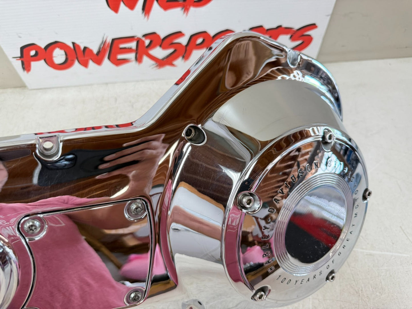 2003 HARLEY ELECTRA GLIDE Outer Primary Clutch Chrome Cover 100 Anniversary