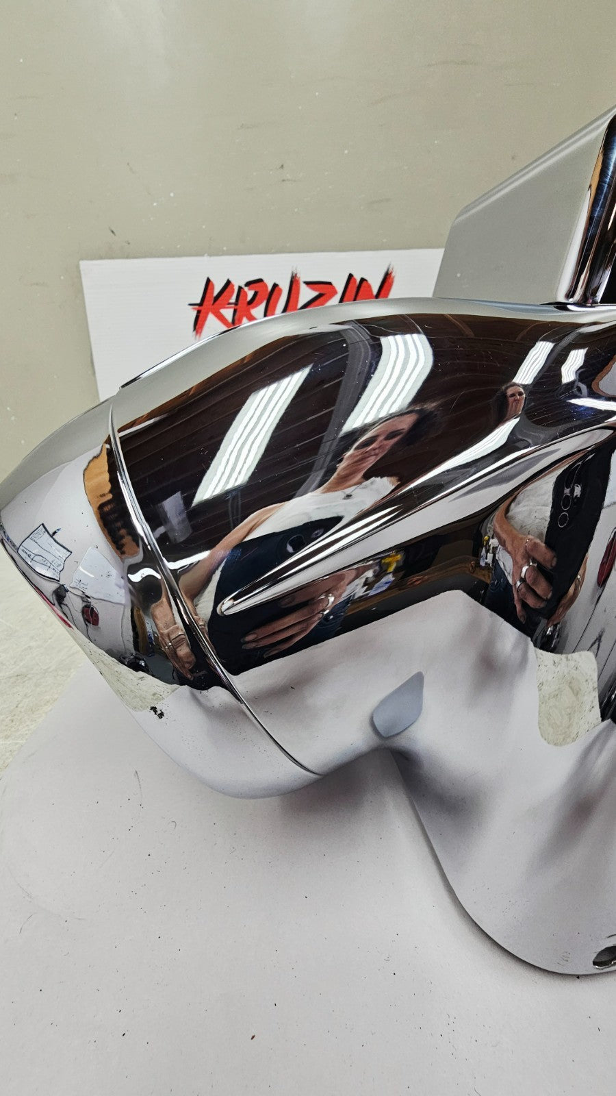 1995 HARLEY SOFTAIL FATBOY OEM Chrome 7" Headlight Nacelle Housing Shroud Lamp
