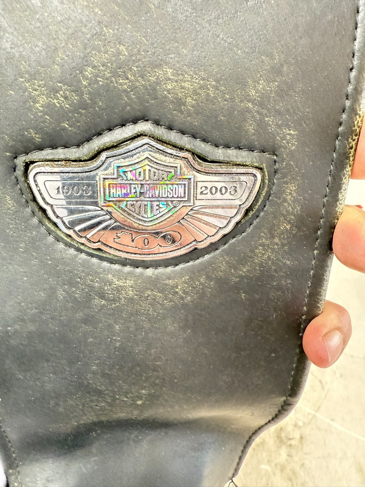 2003 HARLEY DYNA WIDE GLIDE Gas Fuel Tank Dash Bib Leather 100th Anniversary