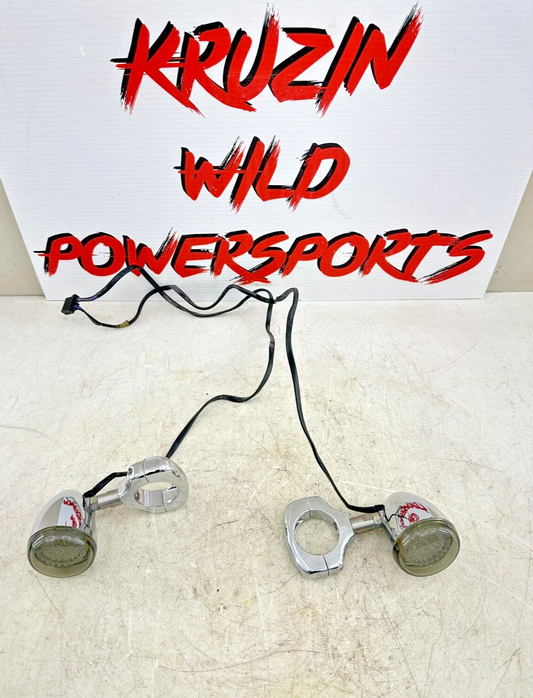 2002 HARLEY DYNA LOW RIDER 41mm Fork Mounted Turn Signals W/ LED Bulb