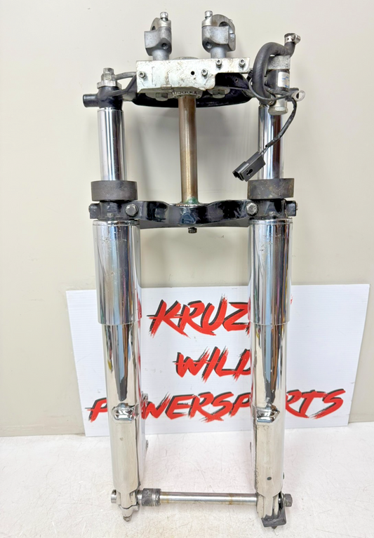 1995 HARLEY FLH ELECTRA GLIDE Forks Triple Tree Front End Chrome Lowers Air Ride