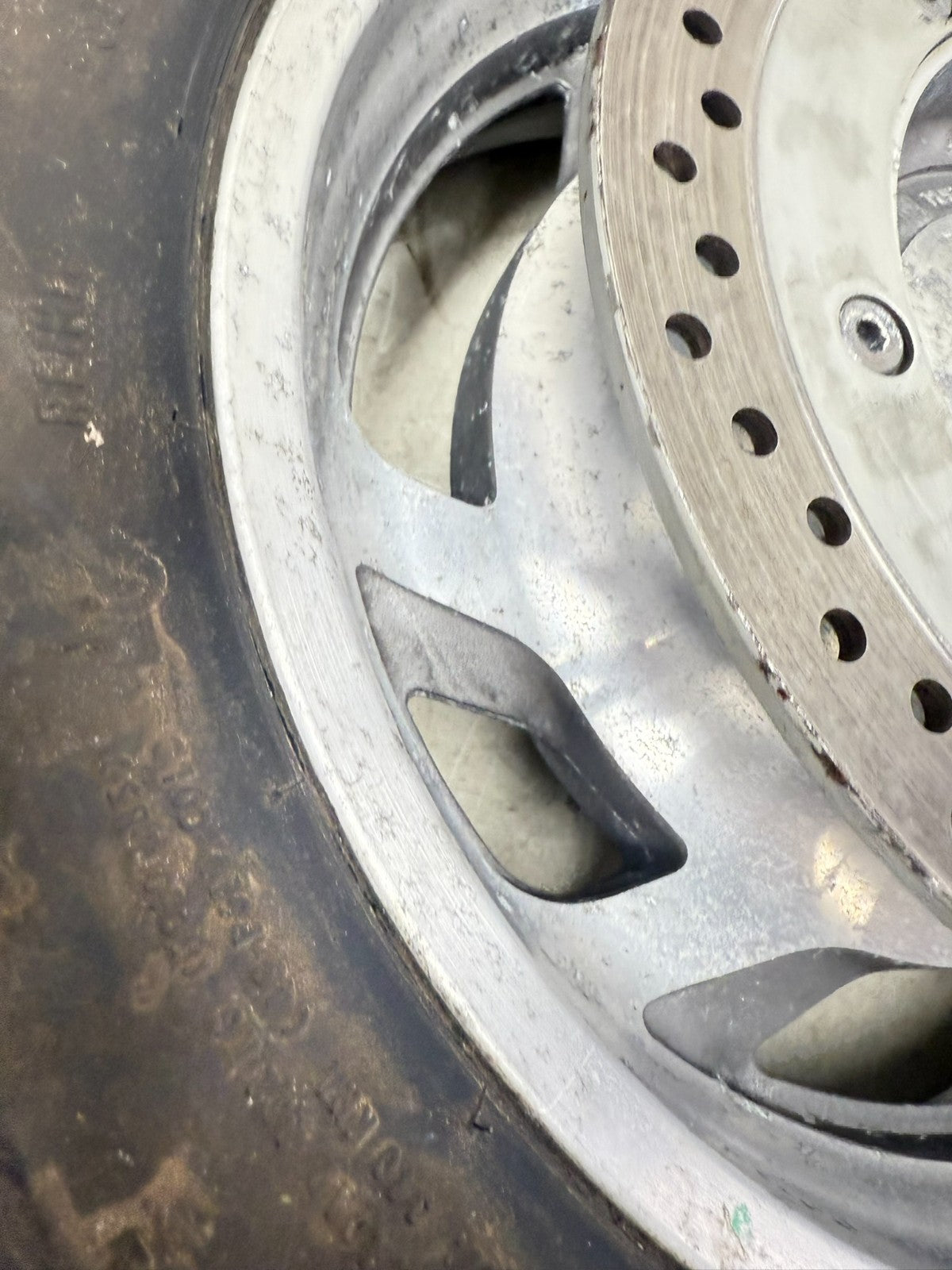 2001 HONDA VALKYRIE INTERSTATE OEM Rear Wheel Rim Tire 6 Spoke Mag