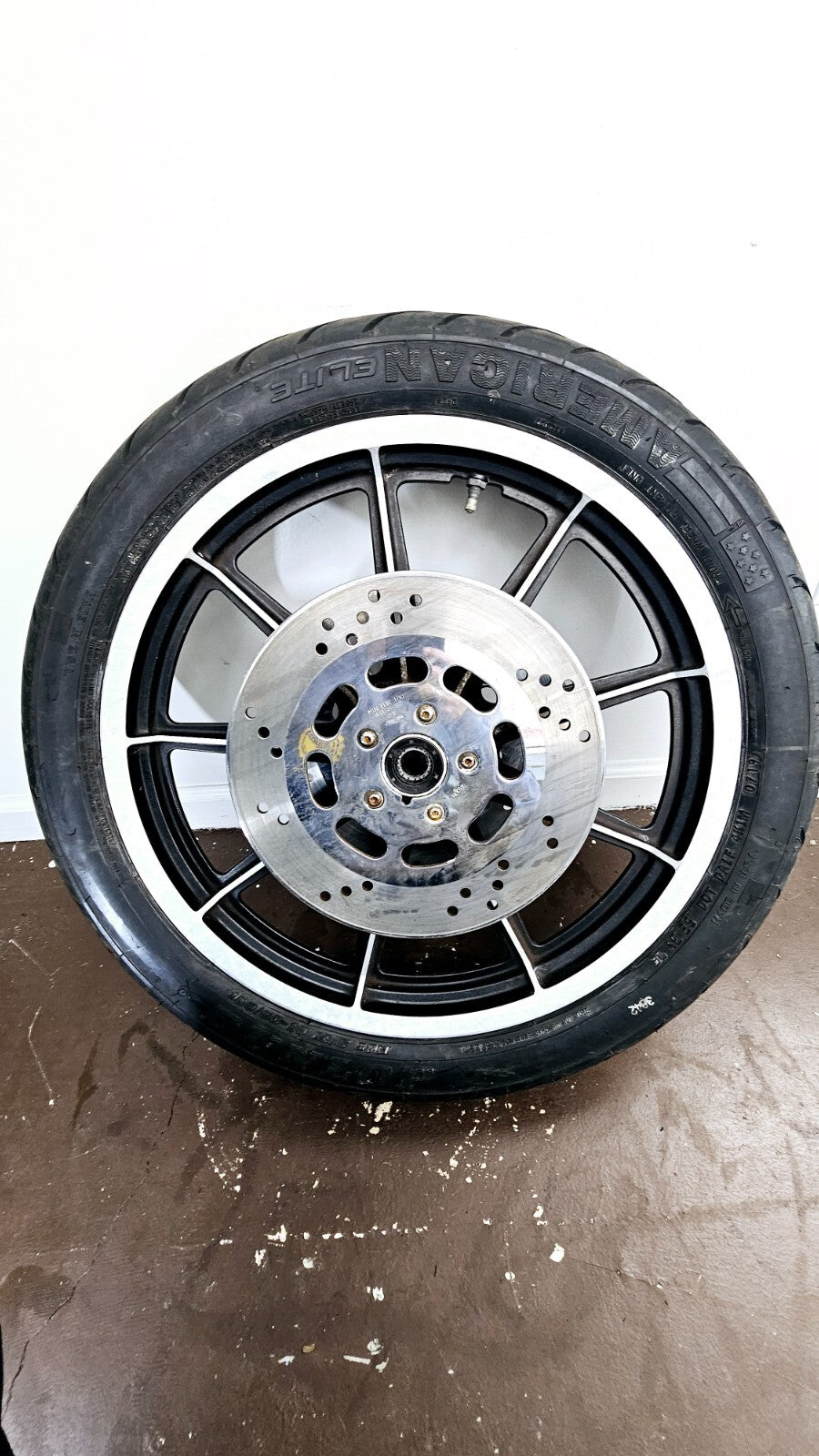 1995 HARLEY DYNA CONVERTIBLE 19x2.15 Front Wheel Rim Tire Dual Brake Rotor