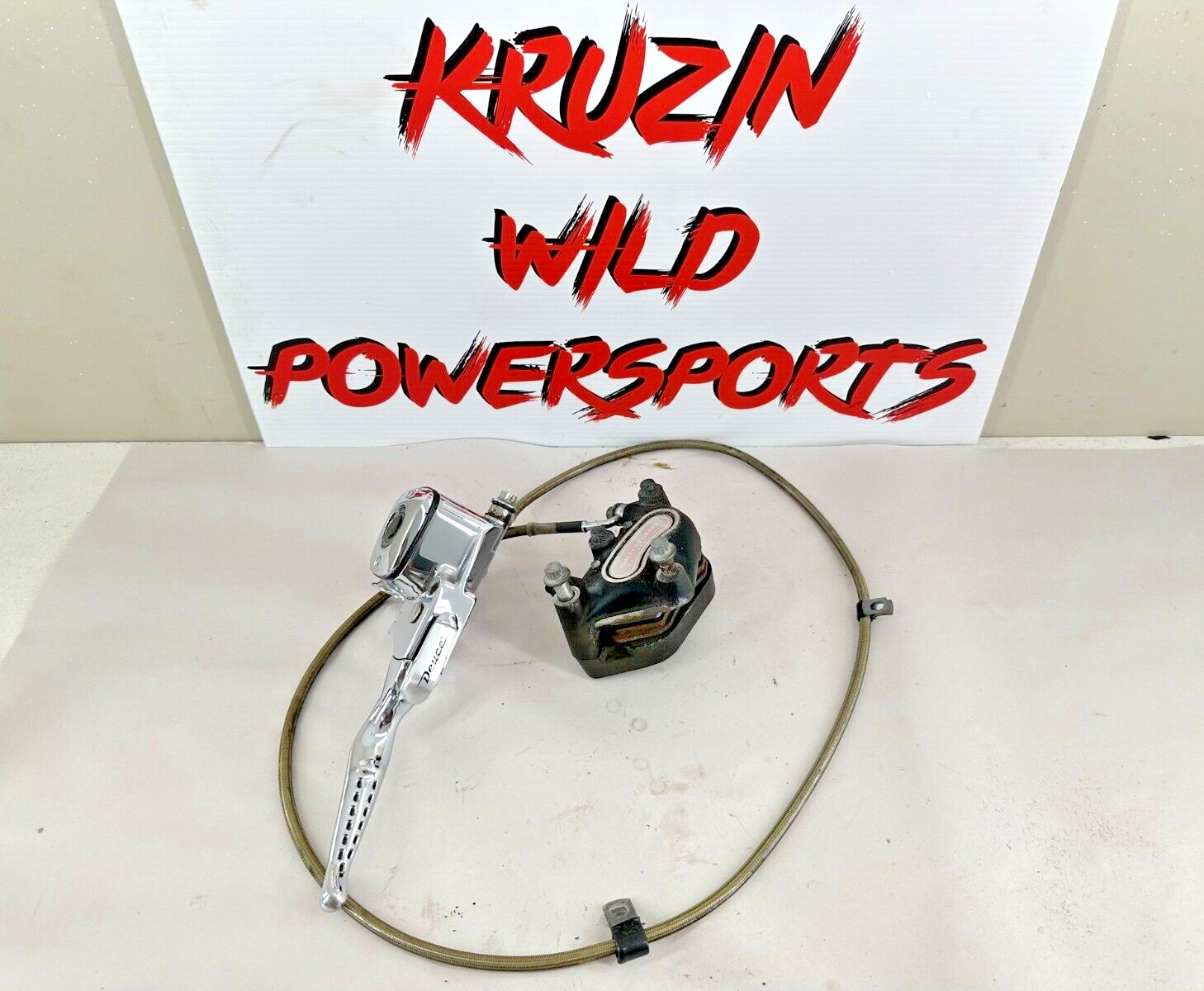 2003 HARLEY SOFTAIL Chrome Front Brake Master Cylinder + Caliper
