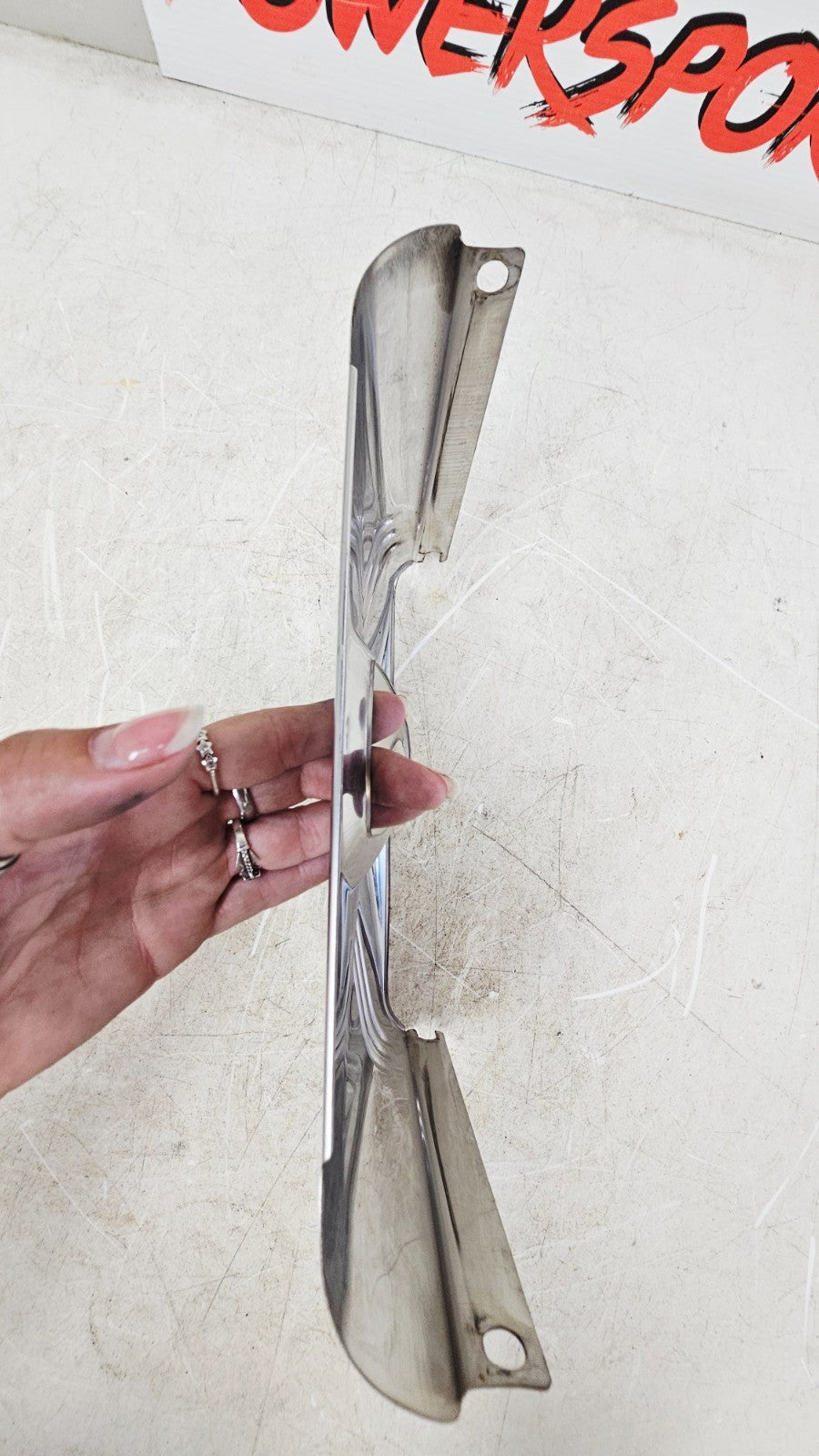 2002 HARLEY SOFTAIL Chrome Headlight Mount Bracket Cover Panel