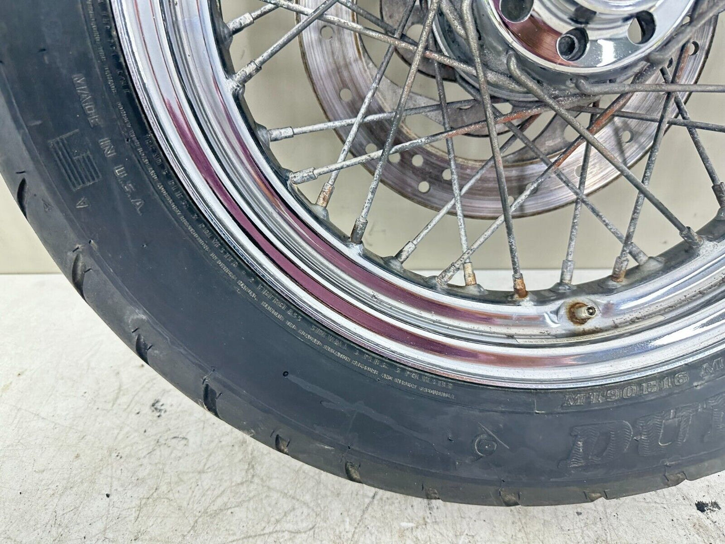 2003 HARLEY DAVIDSON SOFTAIL 16" Front Wheel Rim Tire Spoke Laced OEM HD