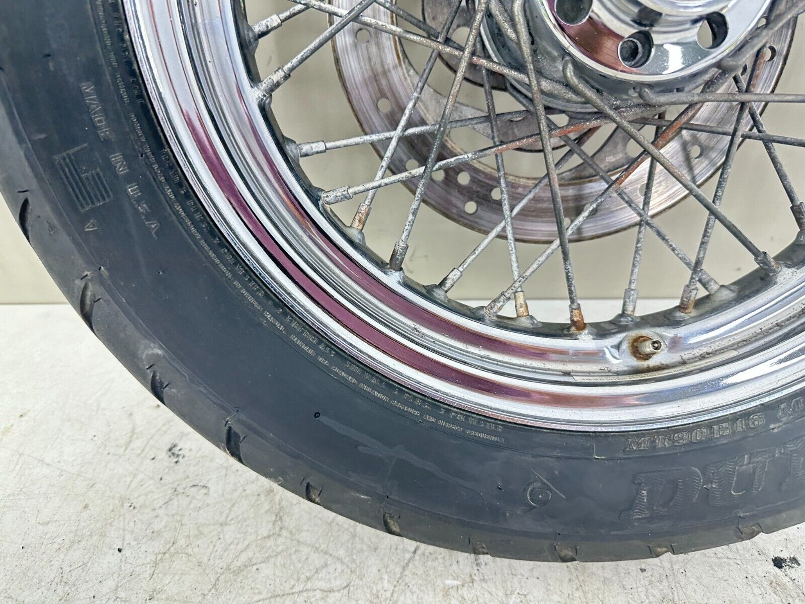 2003 HARLEY DAVIDSON SOFTAIL 16" Front Wheel Rim Tire Spoke Laced OEM HD