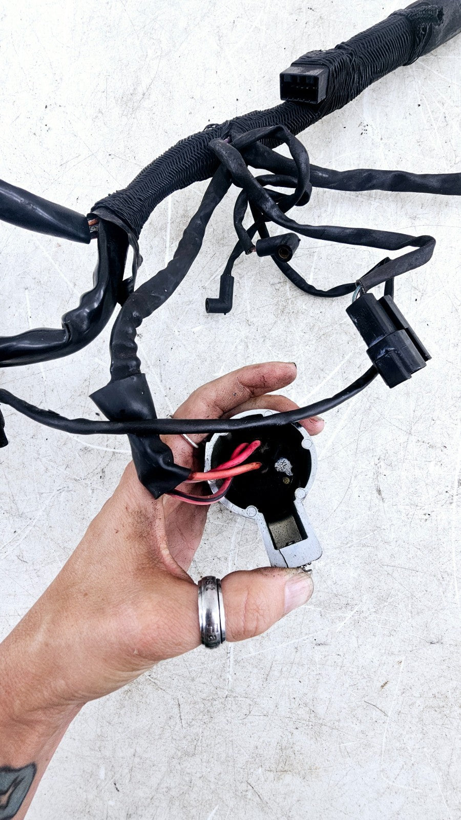 2001 Harley Davidson Sportster Headlight Wiring Harness + Ignition Switch w/ Key