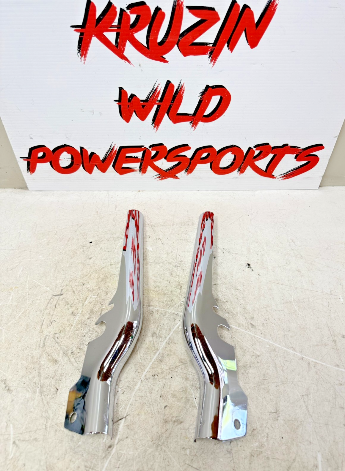 1995 HARLEY FLH ELECTRA GLIDE Rear Fender Frame Strut Arm Chrome Covers