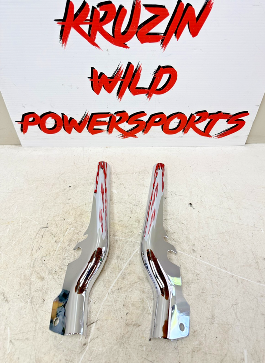 1995 HARLEY FLH ELECTRA GLIDE Rear Fender Frame Strut Arm Chrome Covers