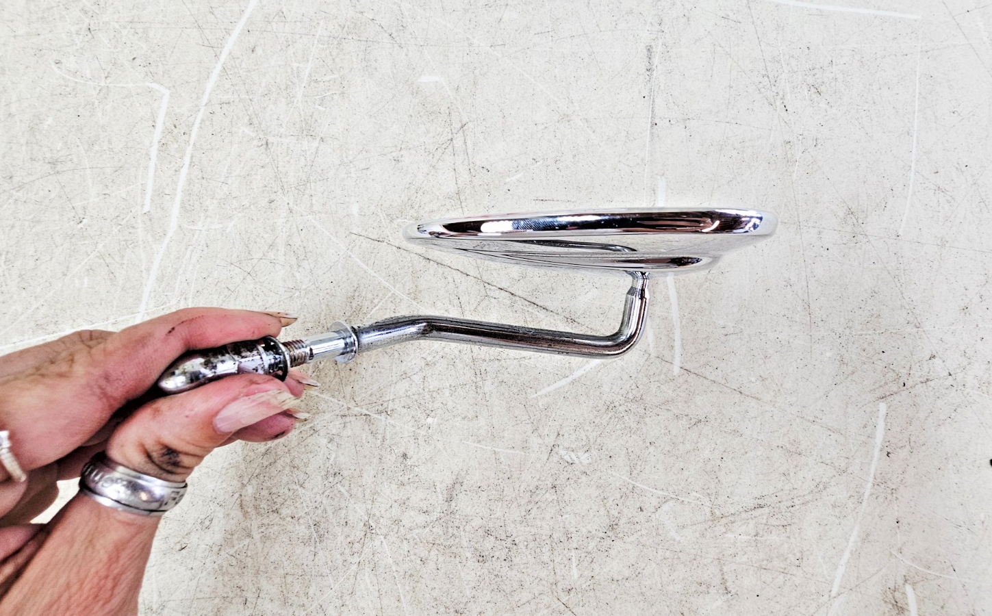 2003 HARLEY ELECTRA GLIDE Chrome Left Rear View Mirror