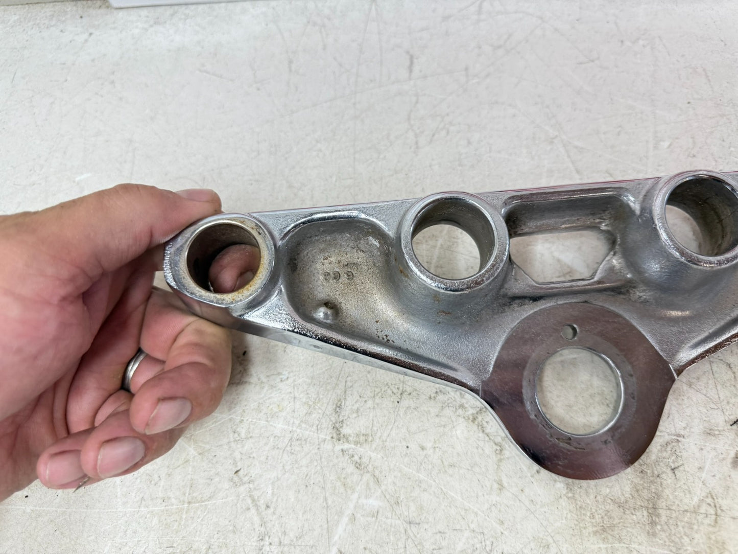 1997 HARLEY DAVIDSON SOFTAIL Triple Tree Top Clamp Chrome Handlebar OEM