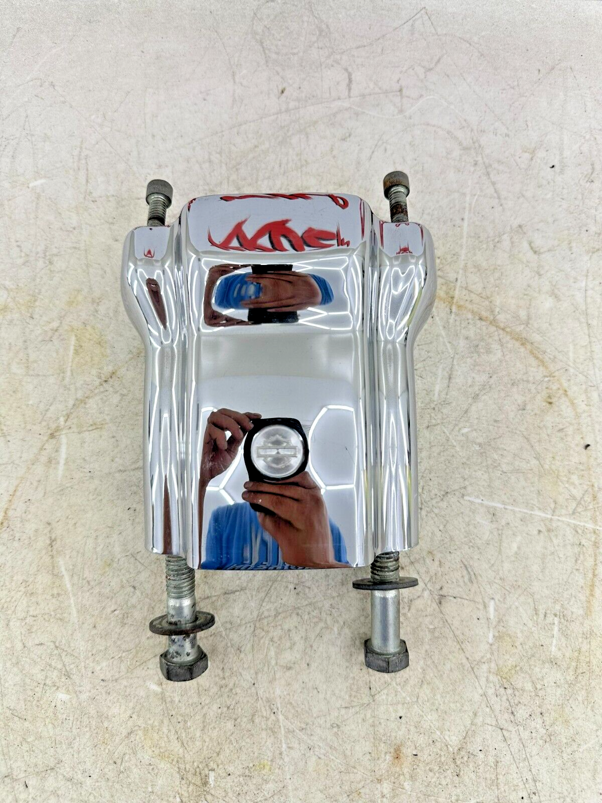 2004 UP HARLEY DAVIDSON SPORTSTER Chrome Handlebar Risor Clamp Perch