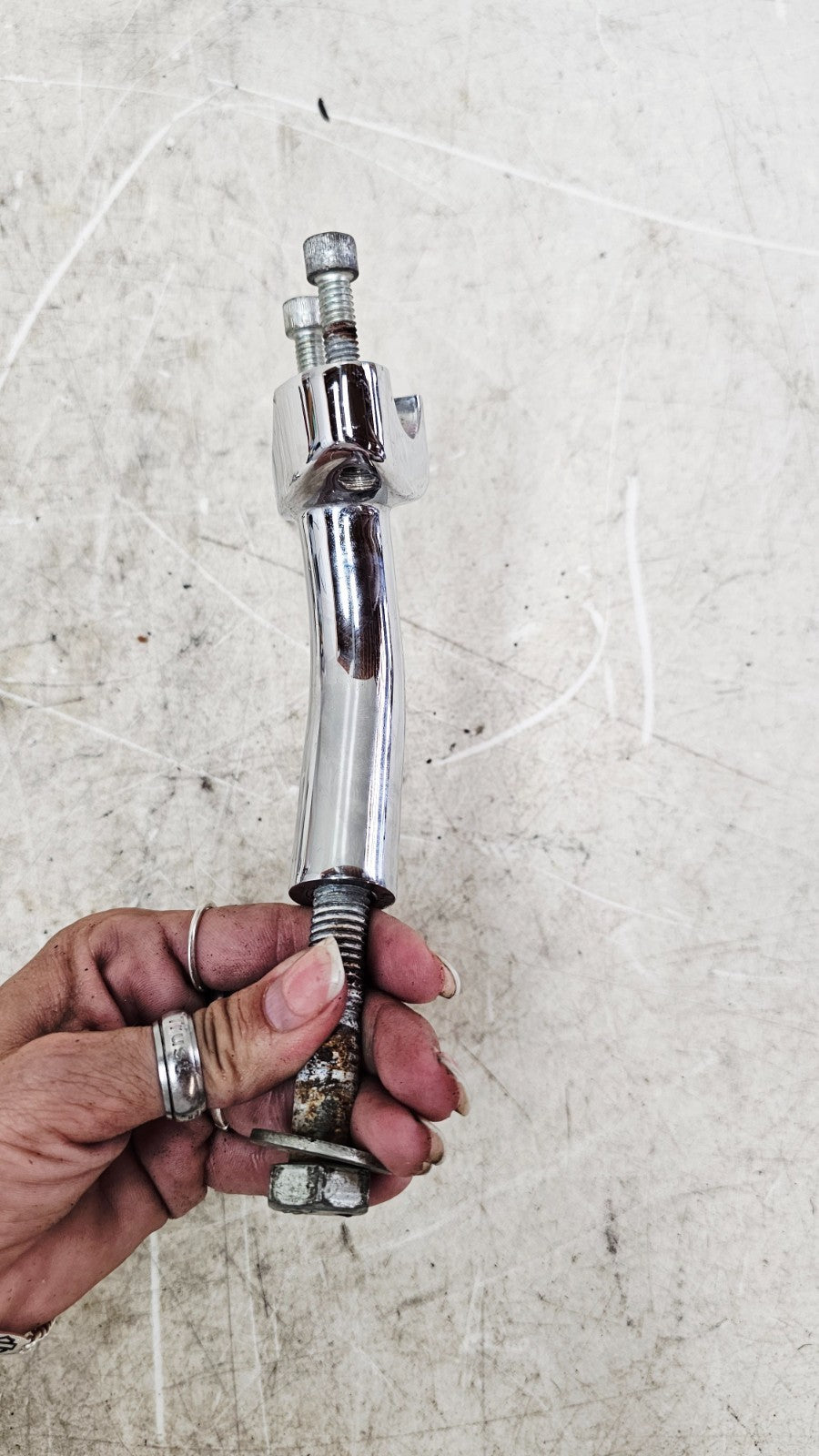 1997 HARLEY DYNA Chrome Pullback Handle Bar Riser