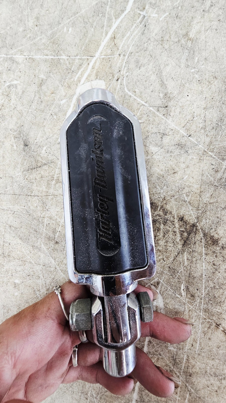 1996 HARLEY SOFTAIL Passenger Flame Foot Pegs & Mounting Bracket