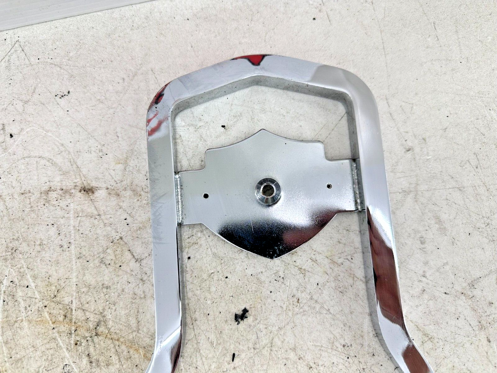1997 HARLEY DYNA Chrome Sissybar Passenger Backrest W/ Luggage Rack