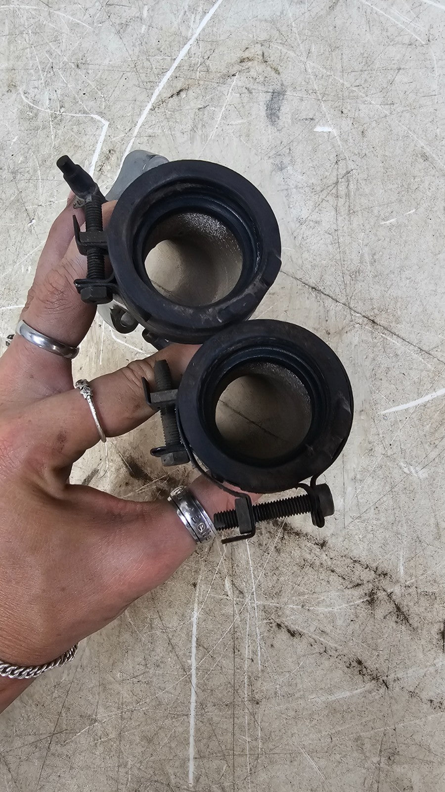 2000 HONDA VALKYRIE INTERSTATE Chrome Carb Carburetor Intake Manifold Runner Tub