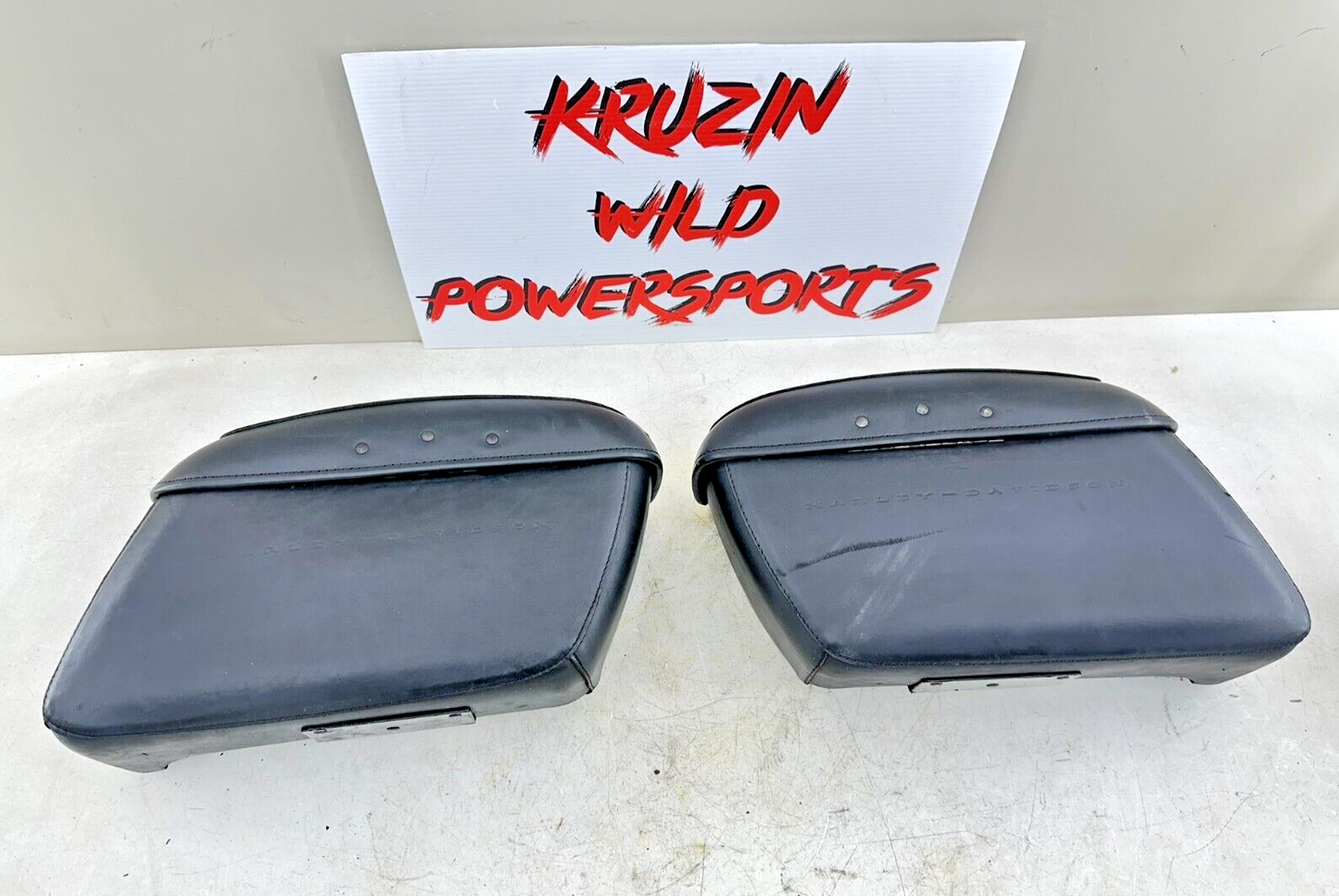 1999 HARLEY SOFTAIL OEM HD Genuine Hard Leather Saddlebags