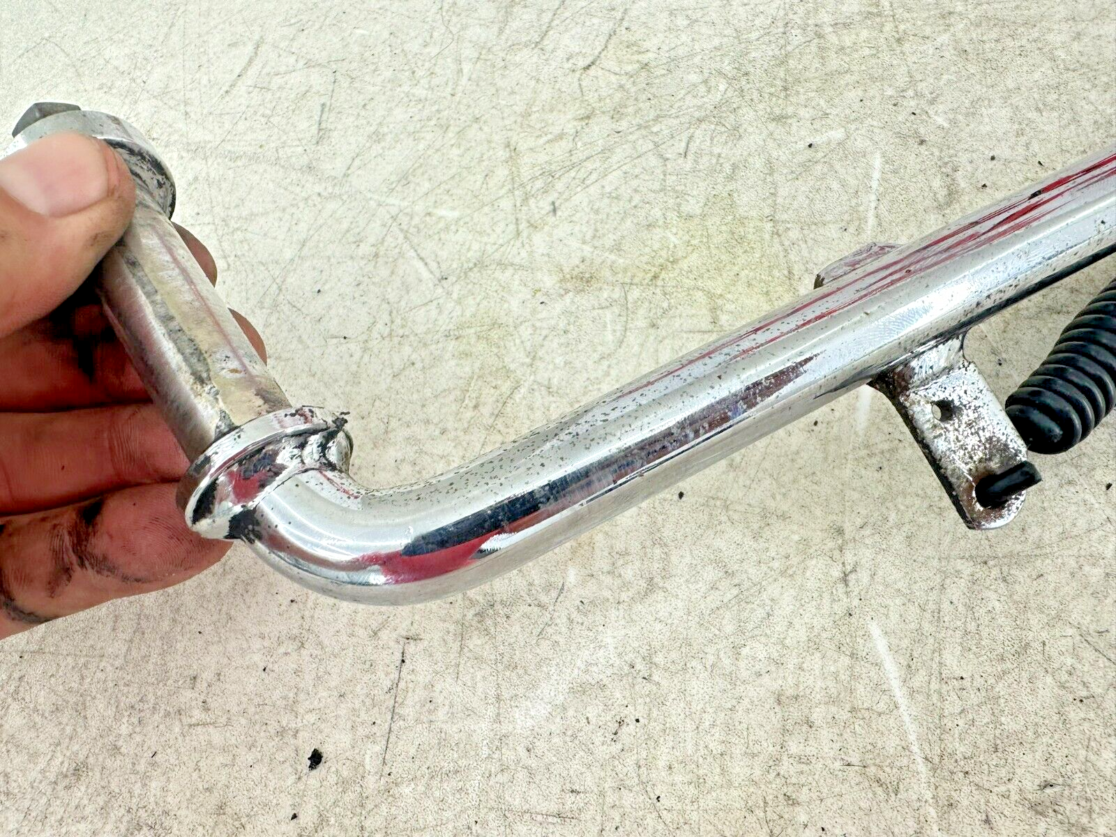 2006 HARLEY SOFTAIL DELUXE OEM HD Chrome Kickstand Kick Side Stand
