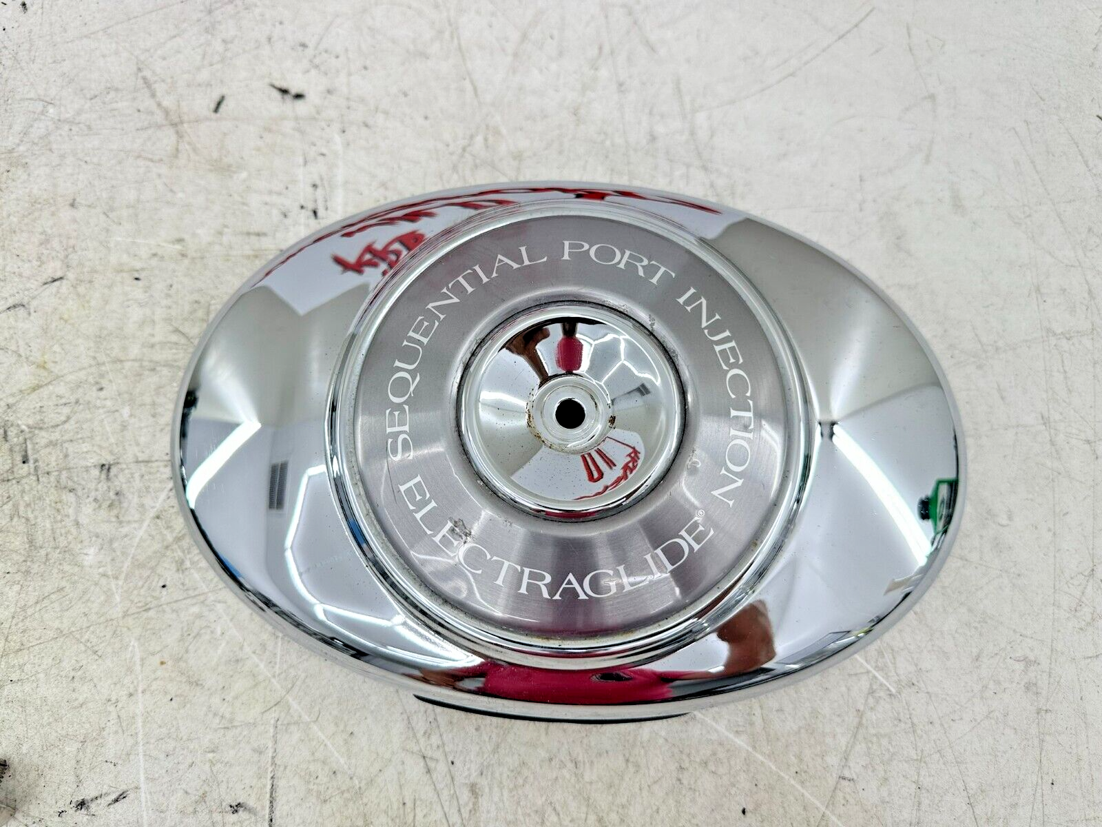 1999 HARLEY FLH ELECTRA GLIDE Air Filter Chrome Cover + Backing Plate W/Hardware